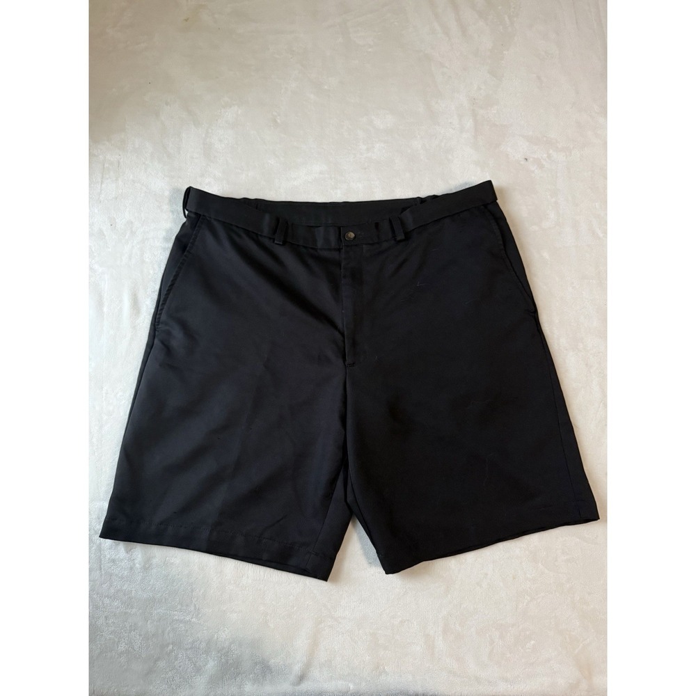 Men's HAGGAR Size 38 Black Flat Front‎ Shorts